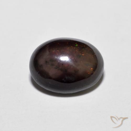 0.74ct Naturale Multicolore Opale cioccolato, Ovale, Opaco