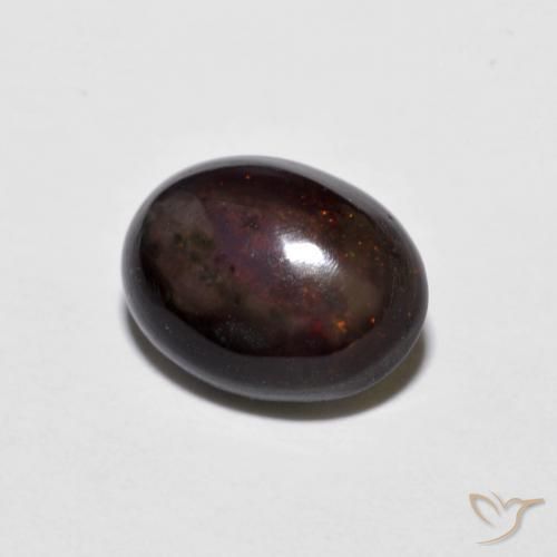 Opale di cioccolato Multicolore naturale da 0.74 ct, Ovale, Opaco