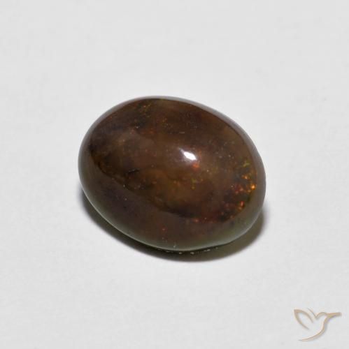 Opale di cioccolato Multicolore naturale da 0.71 ct, Ovale, Opaco