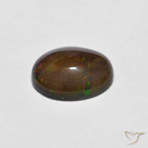 Opale di cioccolato Multicolore naturale da 0.71 ct, Ovale, Opaco
