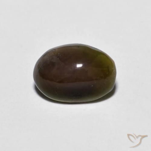 0.38ct Naturale Multicolore Opale cioccolato, Ovale, Opaco