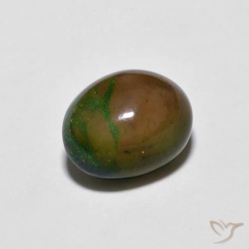 Opale di cioccolato Multicolore naturale da 0.80 ct, Ovale, Opaco