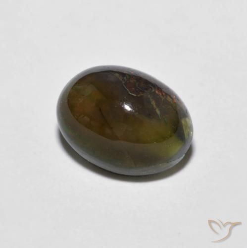 Opale di cioccolato Multicolore naturale da 0.92 ct, Ovale, Opaco