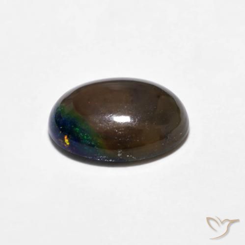 Opale di cioccolato Multicolore naturale da 0.80 ct, Ovale, Opaco