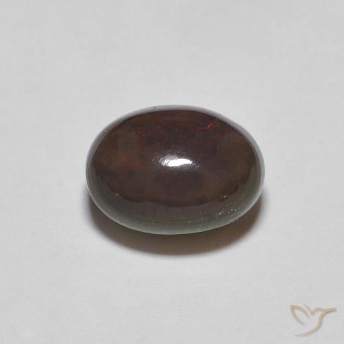 0.64ct Naturale Multicolore Opale cioccolato, Ovale, Opaco
