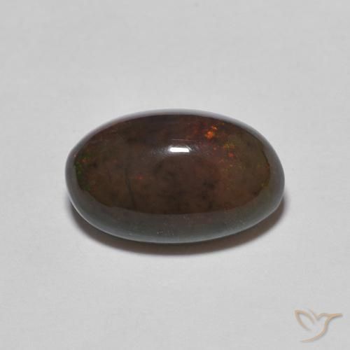 1.24ct Naturale Marrone scuro Opale cioccolato, Ovale, Opaco