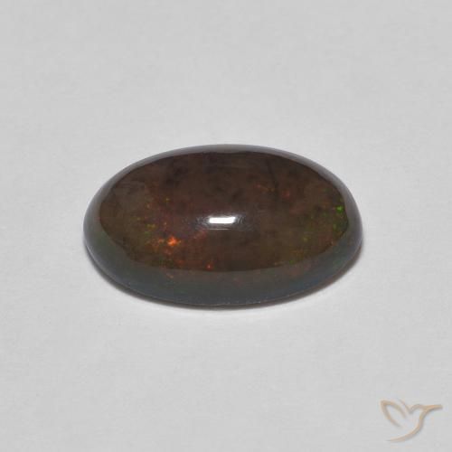 Opale di cioccolato Marrone scuro naturale da 1.24 ct, Ovale, Opaco