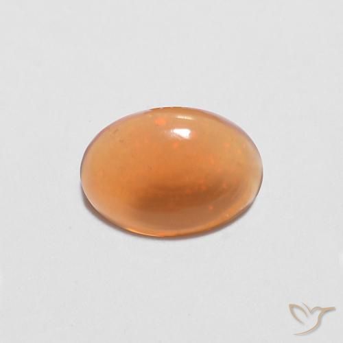 0.34ct Naturale Caramello Marrone Opale cioccolato, Ovale, Trasparente
