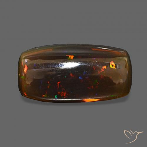 7.39ct Multicolore Opale di cioccolato, Cuscino, Trasparente