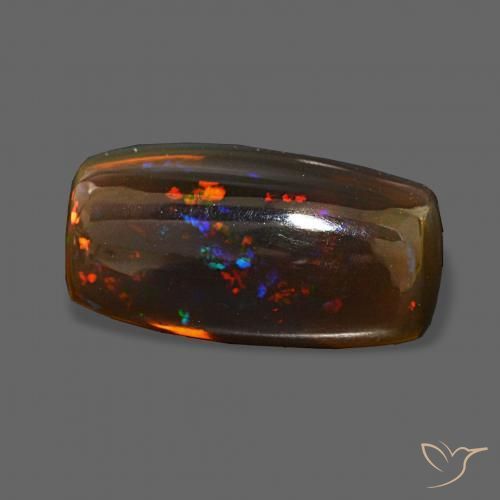 Opale di cioccolato Multicolore naturale da 7.39 ct, Cuscino, Trasparente