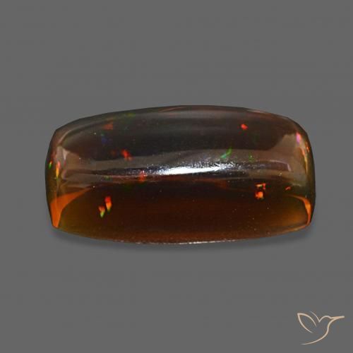 Opale di cioccolato Multicolore naturale da 7.39 ct, Cuscino, Trasparente