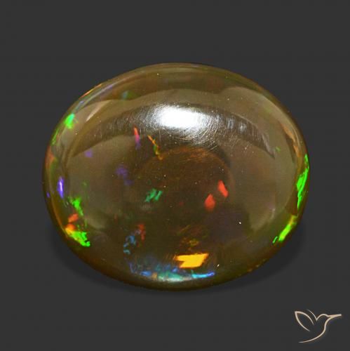 9.41ct Multicolore Opale di cioccolato, Ovale, Trasparente