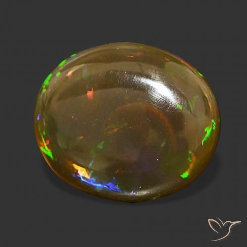 Opale di cioccolato Multicolore naturale da 9.41 ct, Ovale, Trasparente