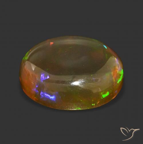 Opale di cioccolato Multicolore naturale da 9.41 ct, Ovale, Trasparente