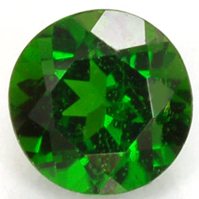 Diopside di cromo Verde naturale da 0.51 ct, Taglio rotondo, VS-SI