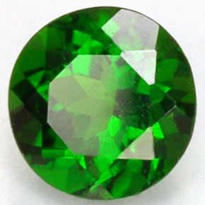 Diopside di cromo Verde naturale da 0.51 ct, Taglio rotondo, VS-SI