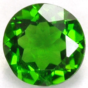 Diopside cromifero naturale verde da 0,46 ct, taglio rotondo, VS