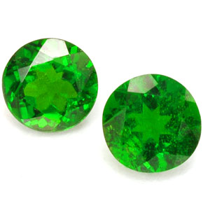 Diopside cromifero naturale verde da  ct, taglio rotondo, SI