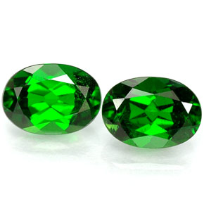 Gemme di Diopside di cromo Verde naturale da  ct, Taglio ovale, VS-SI