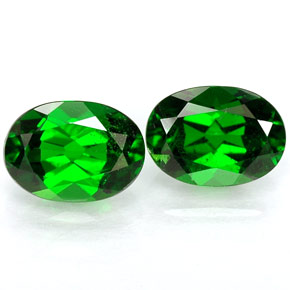 Gemme di Diopside di cromo Verde naturale da  ct, Taglio ovale, VS-SI