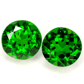 Diopside cromifero naturale verde da  ct, taglio rotondo, VVS