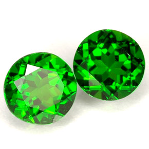 Diopside cromifero naturale verde da  ct, taglio rotondo, VVS