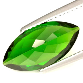 Diopside cromifero naturale verde da 3,94 ct, marchesa, VVS-VS