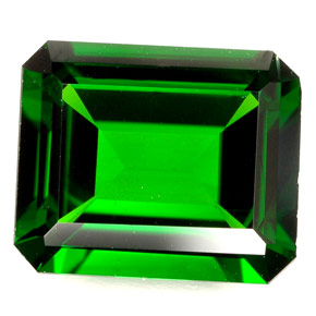 Diopside cromifero naturale verde da 4,93 ct, taglio smeraldo, IF