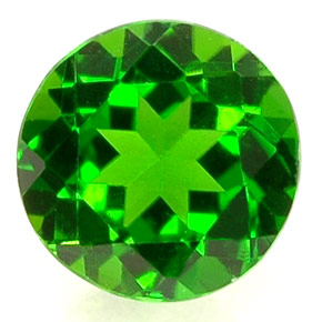 Diopside cromifero naturale verde da 0,55 ct, taglio rotondo, VS