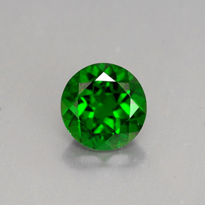 Diopside cromifero naturale verde da 1,40 ct, taglio rotondo, VS