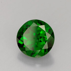 Diopside cromifero naturale verde da 1,56 ct, taglio rotondo, VS