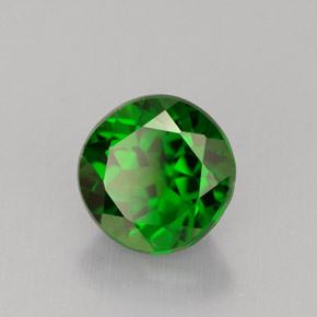 Diopside cromifero naturale verde da 1,48 ct, taglio rotondo, VS