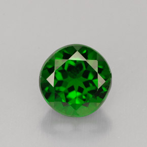 Diopside cromifero naturale verde da 1,48 ct, taglio rotondo, VS