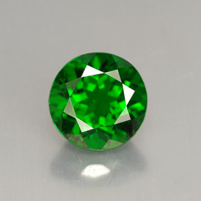 Diopside cromifero naturale verde da 1,70 ct, taglio rotondo, VS