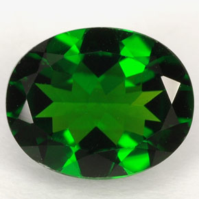 Diopside cromifero naturale verde da 2,62 ct, taglio ovale, VVS