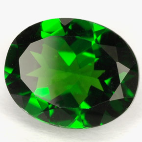 Diopside cromifero naturale verde da 2,62 ct, taglio ovale, VVS