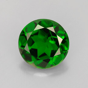 Diopside cromifero naturale verde da 1,98 ct, taglio rotondo, VS-SI