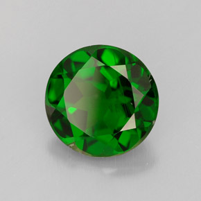 Diopside cromifero naturale verde da 1,98 ct, taglio rotondo, VS-SI