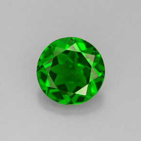 Diopside di cromo Verde naturale da 1.37 ct, Taglio rotondo, VS