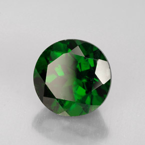 Diopside cromifero naturale verde da 2,33 ct, taglio rotondo, VS-SI