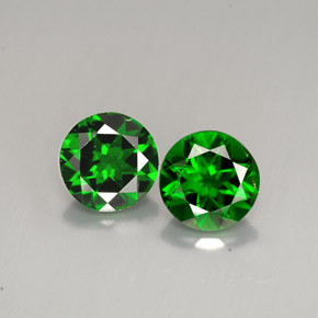 Diopside cromifero naturale verde da  ct, taglio rotondo, VS-SI