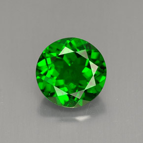 Diopside di cromo Verde naturale da 1.46 ct, Taglio rotondo, VS-SI