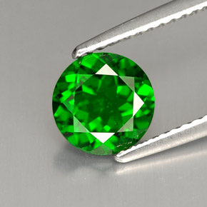 Diopside di cromo Verde naturale da 1.46 ct, Taglio rotondo, VS-SI