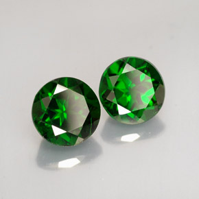 Diopside cromifero naturale verde da  ct, taglio rotondo, VS-SI