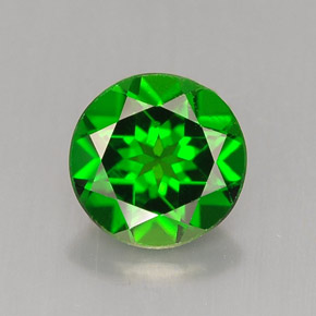 Diopside cromifero naturale verde da 1,34 ct, taglio rotondo, VS