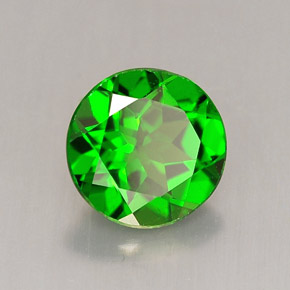 Diopside cromifero naturale verde da 1,34 ct, taglio rotondo, VS