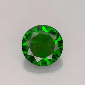 Diopside di cromo Verde naturale da 1.44 ct, Taglio rotondo, VVS-VS