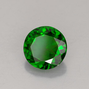 Diopside di cromo Verde naturale da 1.44 ct, Taglio rotondo, VVS-VS