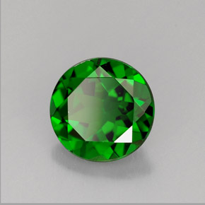Diopside cromifero naturale verde da 1,24 ct, taglio rotondo, VS