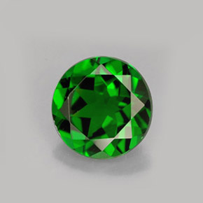 Diopside cromifero naturale verde da 1,24 ct, taglio rotondo, VS